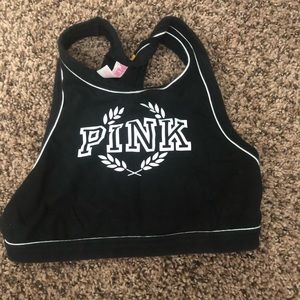Pink sports bra